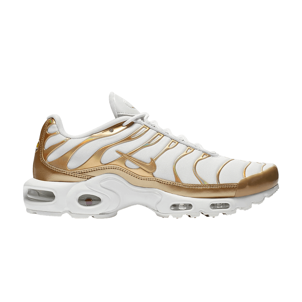 Nike air max plus womens white and gold Clearance