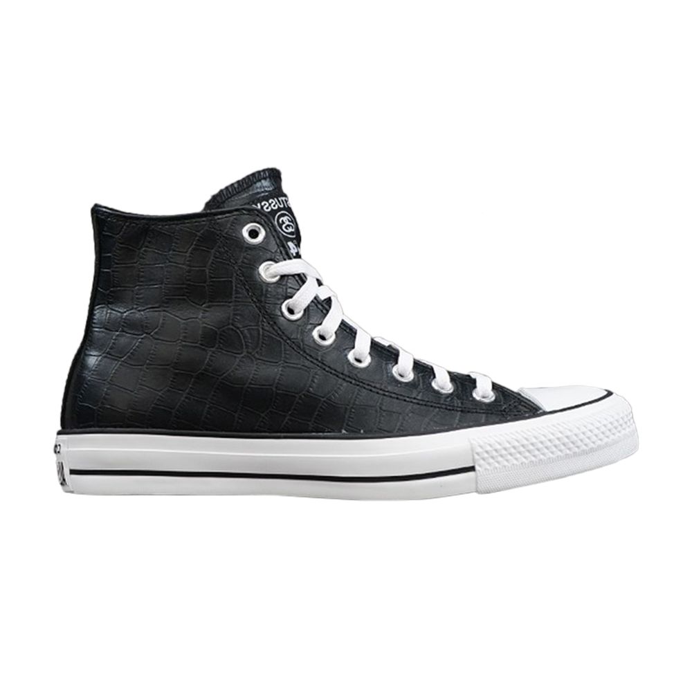 Pre-owned Converse Stussy X Chuck Taylor All Star Hi 'black'