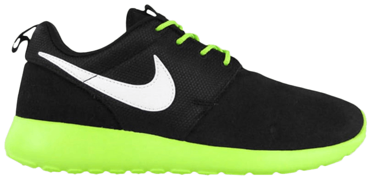Nike Roshe Run GS Black Flash Lime