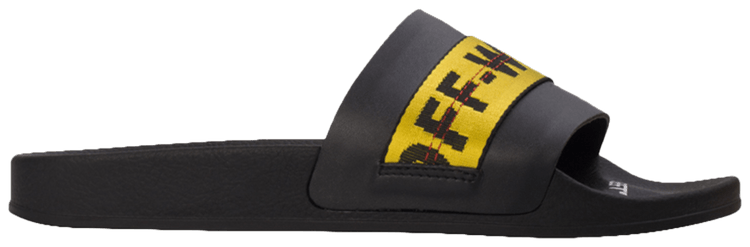 Off White Industrial Sliders Black Yellow