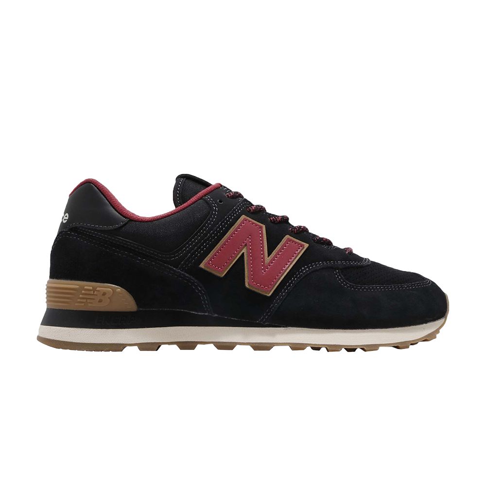 Pre-owned New Balance 574 'black Red'