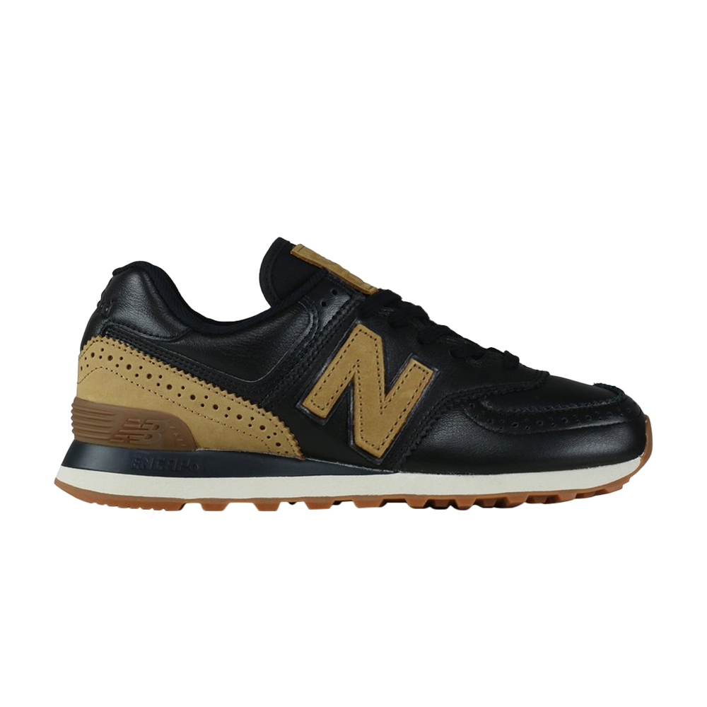 Pre-owned New Balance 574 'brogue Pack' In Black
