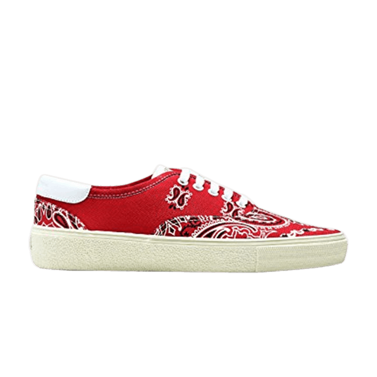 Saint laurent red bandana sneakers deals