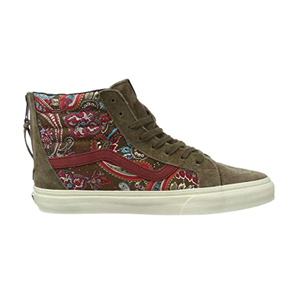 Vans Sk8-Hi Zip CA 'Paisley' | Green | Men's Size 10.5 - VN000XH9I2U