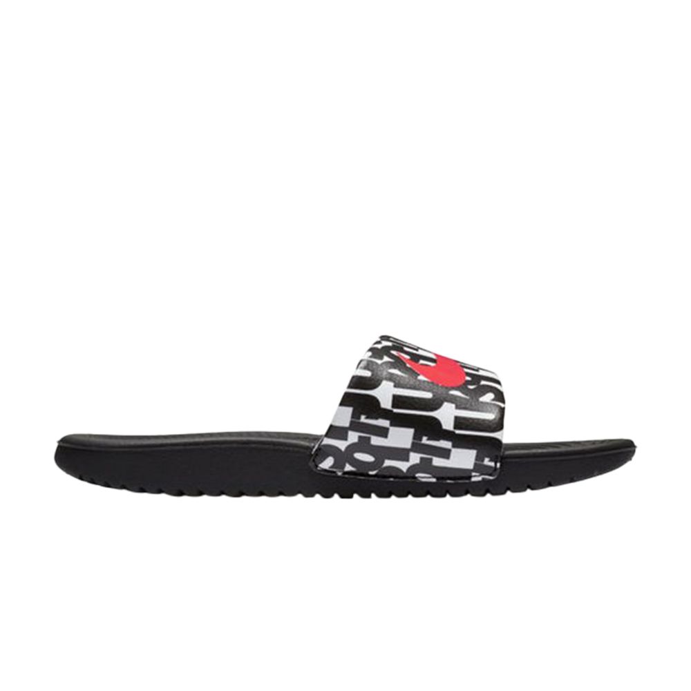 Nike Kawa Print Slide GS 'Just Do It' | Black | Kid's Size 12
