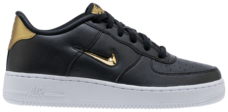 Air force 1 jewel black gold sales