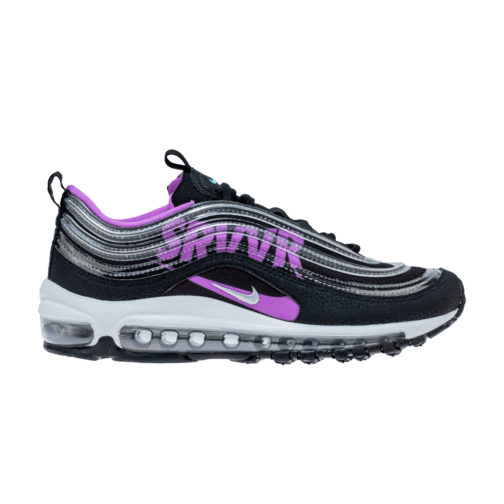 purple white and black air max 97