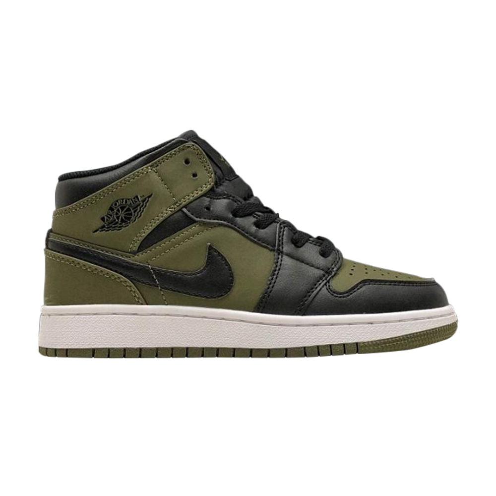 black and army green jordans