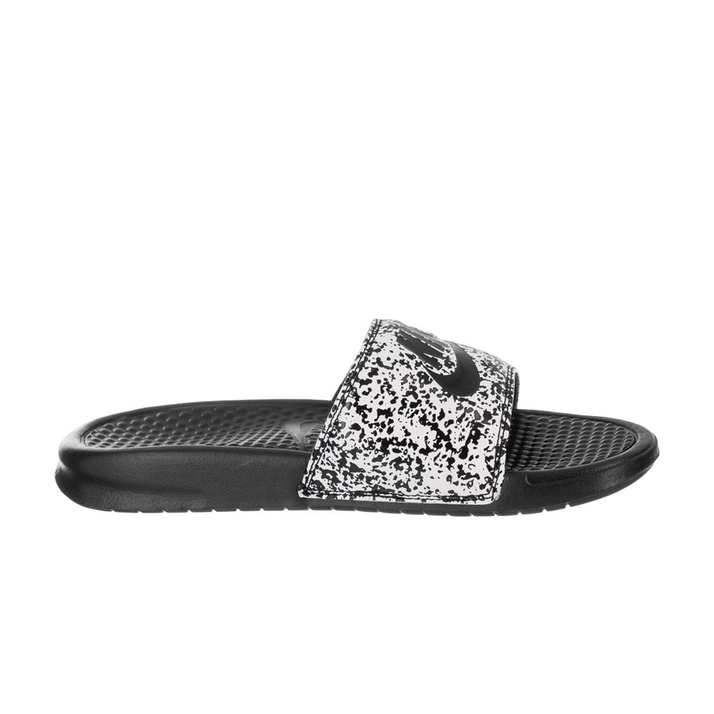 Nike Benassi JDI Print 'White Black' | Men's Size 9