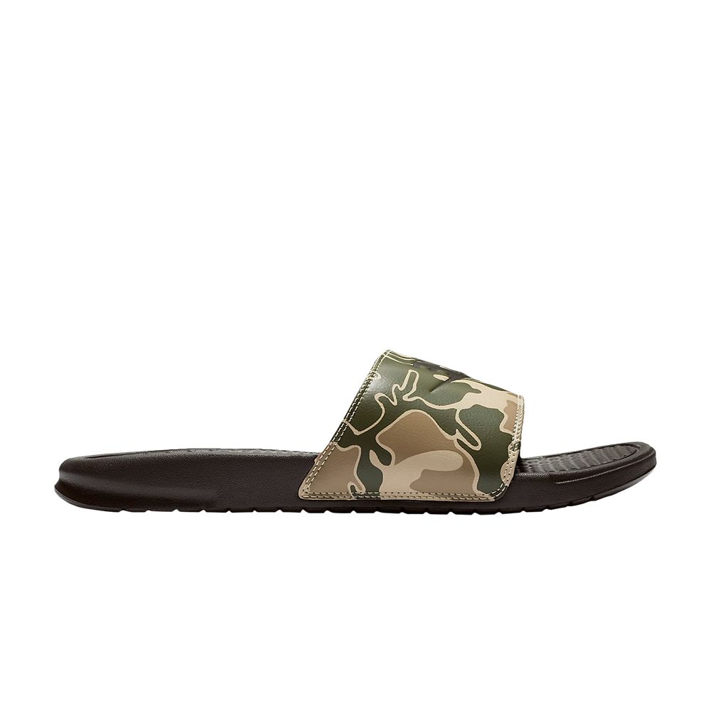Nike Benassi JDI Print 'Camo' | Brown | Men's Size 7