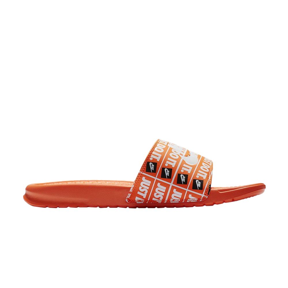 Nike Benassi JDI Print 'Cone' | Orange | Men's Size 8