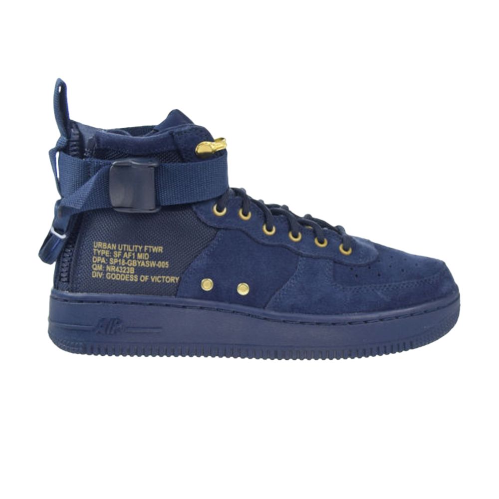 Pre-owned Nike Sf Air Force 1 Mid Gs 'obsidian' | Blue | Kid's Size 6