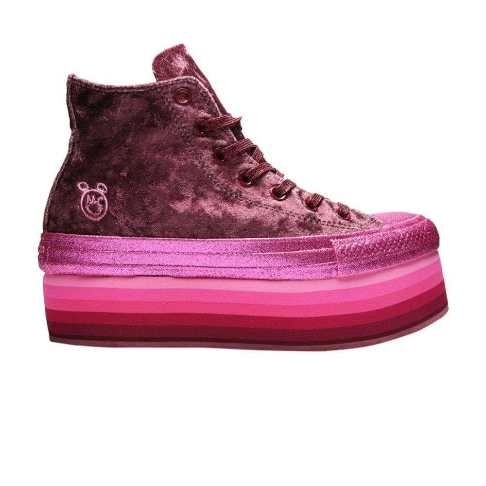 Converse Miley Cyrus x Wmns Chuck Taylor All Star Platform Hi 'Dark Burgundy' | Pink | Women's Size 10.5