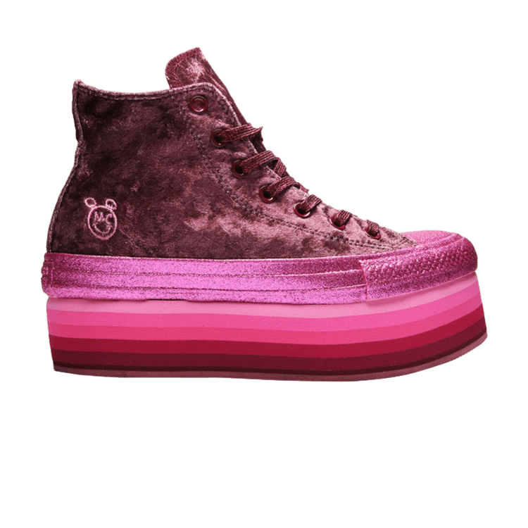 Size 5.5 Miley Cyrus x Wmns Chuck Taylor All Star Platform Hi Dark Burgundy