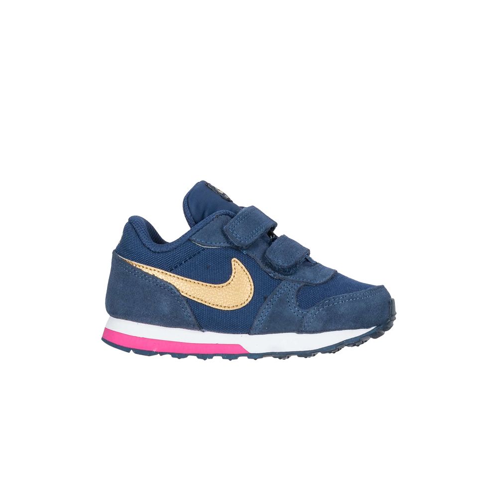 Pre-owned Nike Md Runner 2 Td 'navy Metallic Gold' | Blue | Infant Size 4