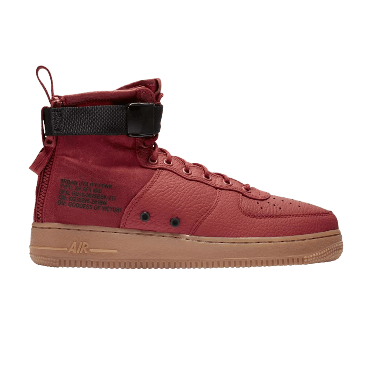 Nike sf air force 1 mid dune red hotsell