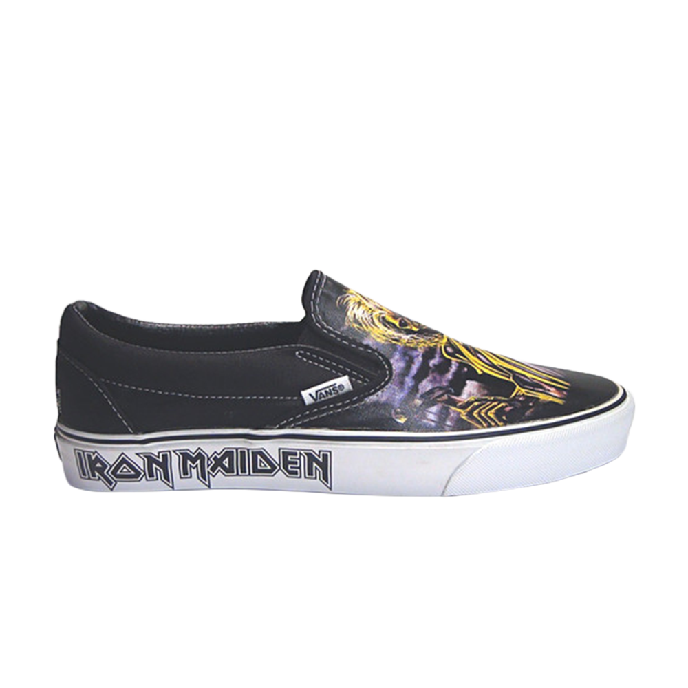 Pre-owned Vans Iron Maiden X Classic Slip-on In Black
