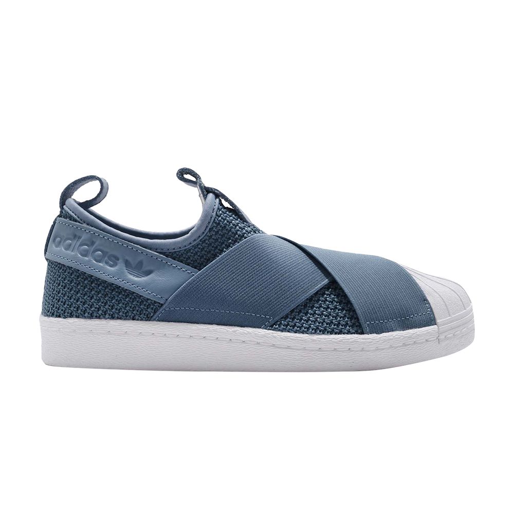 Pre-owned Adidas Originals Adidas Wmns Superstar Slip-on 'raw Grey' | Blue | Women's Size 9.5