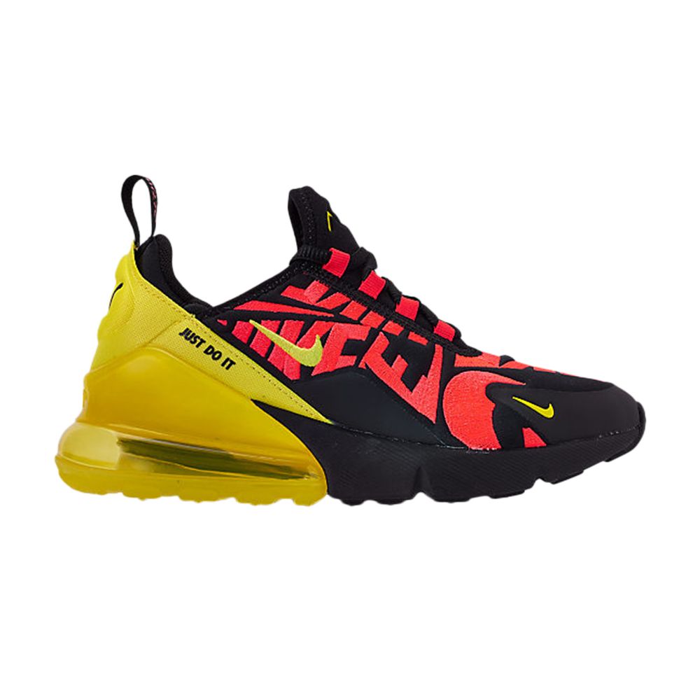 Pre-owned Nike Air Max 270 Gs 'embroidered Just Do It' | Black | Kid's Size 7