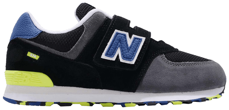 New Balance 574 Kids Black Blue Grey