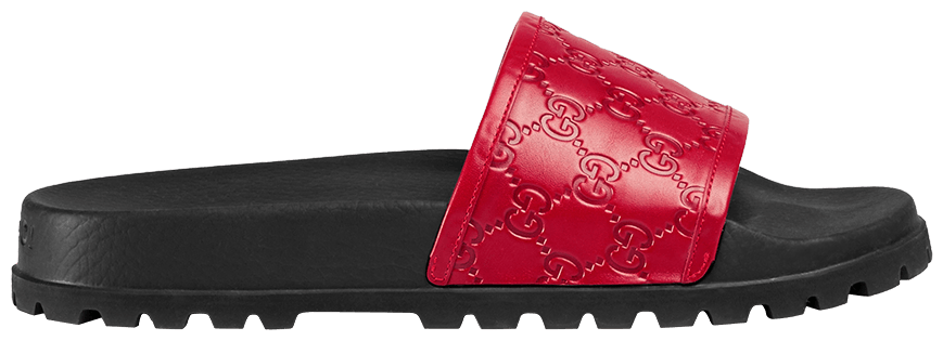 Buy Gucci Signature Slide 'Hibiscus Red' 431070 CWD20 6433 GOAT
