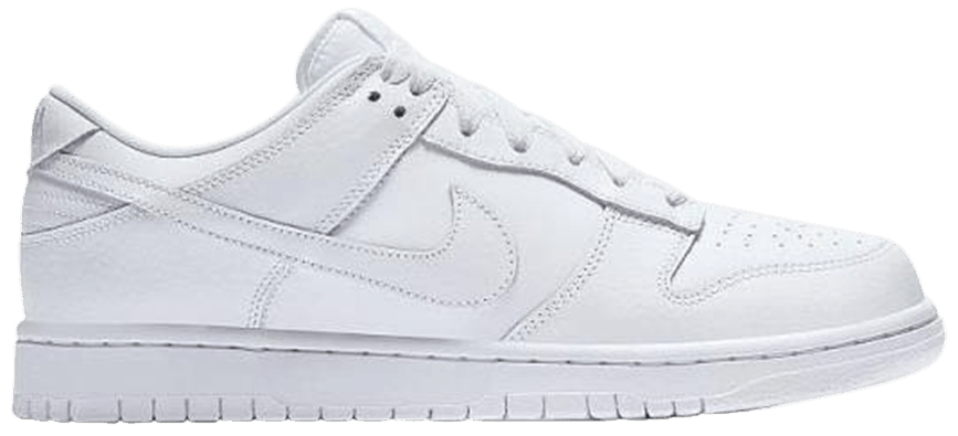 triple white dunk lows