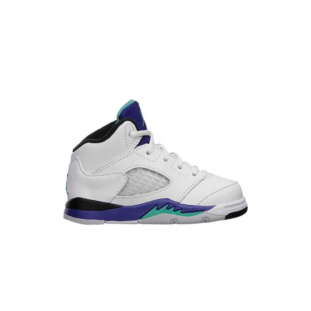 Pre-owned Air Jordan 5 Retro Td 'grape' | White | Infant Size 9.5
