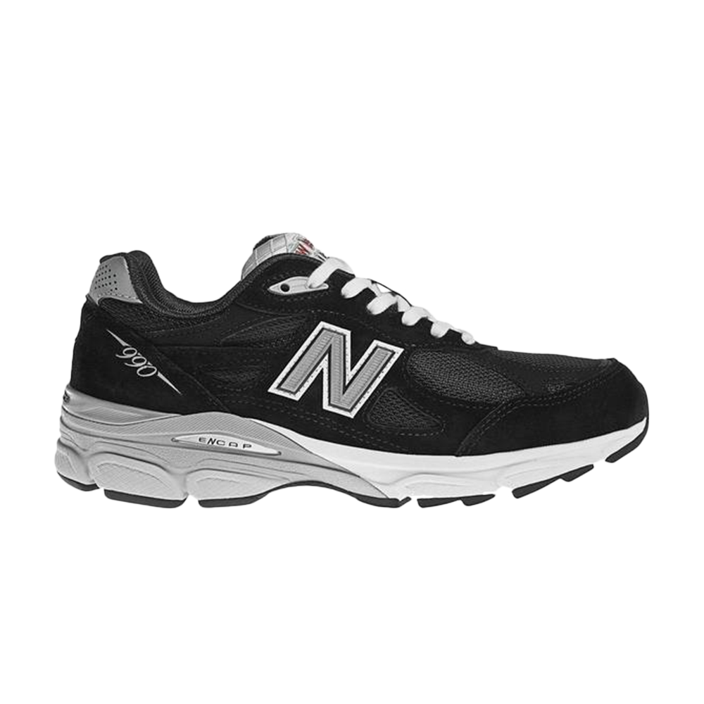 Pre-owned New Balance Wmns 990v3 Made In Usa 'black White'