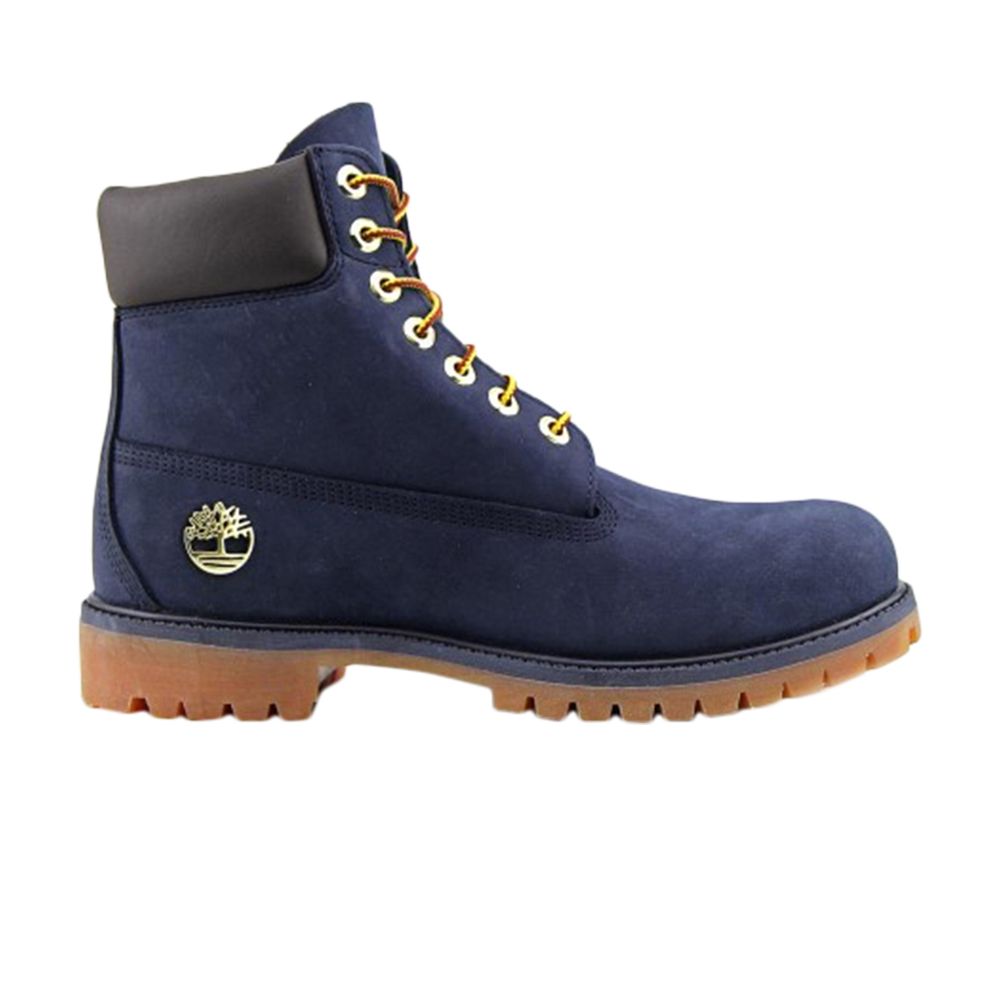 Pre-owned Timberland 6 Inch Premium Waterproof Boot 'navy' In Blue