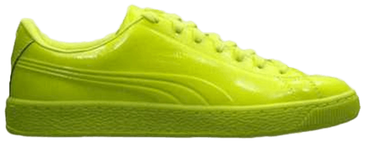 Puma Basket Classic Patent Emboss Safety Yellow