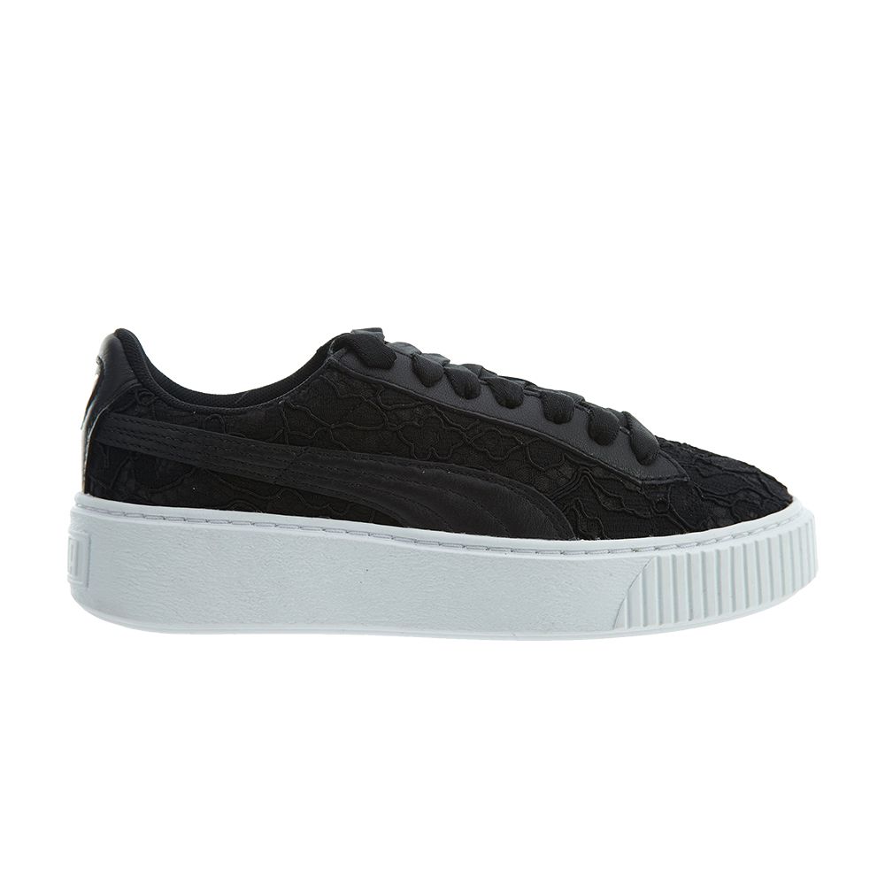 Pre-owned Puma Wmns Basket Platform Fo 'black'