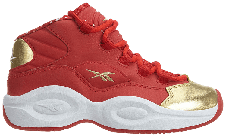 Reebok Question Mid Little Kids Scarlet Gold
