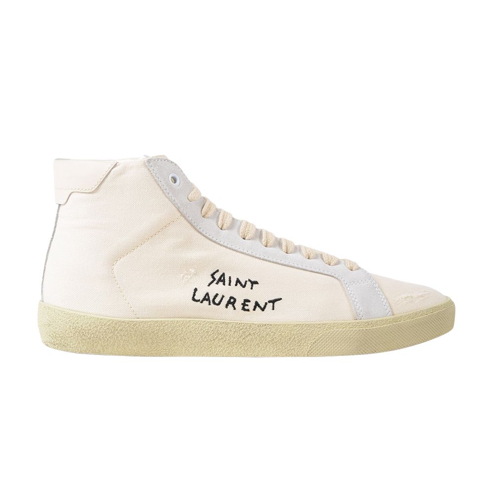 Pre-owned Saint Laurent Sl-06 High Canvas 'cream' | Men's Size 48