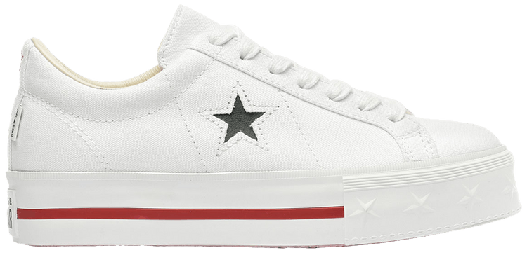 Converse Wmns One Star Platform Ox White Obsidian