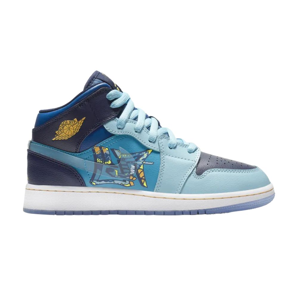 Air Jordan 1 Mid GS 'Fly' | Blue | Kid's Size 4 - BV7446-400