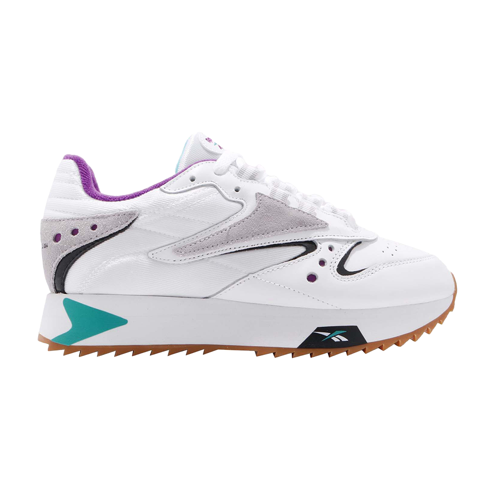 Pre-owned Reebok Wmns Classic Leather Ati 90s 'teal' In White
