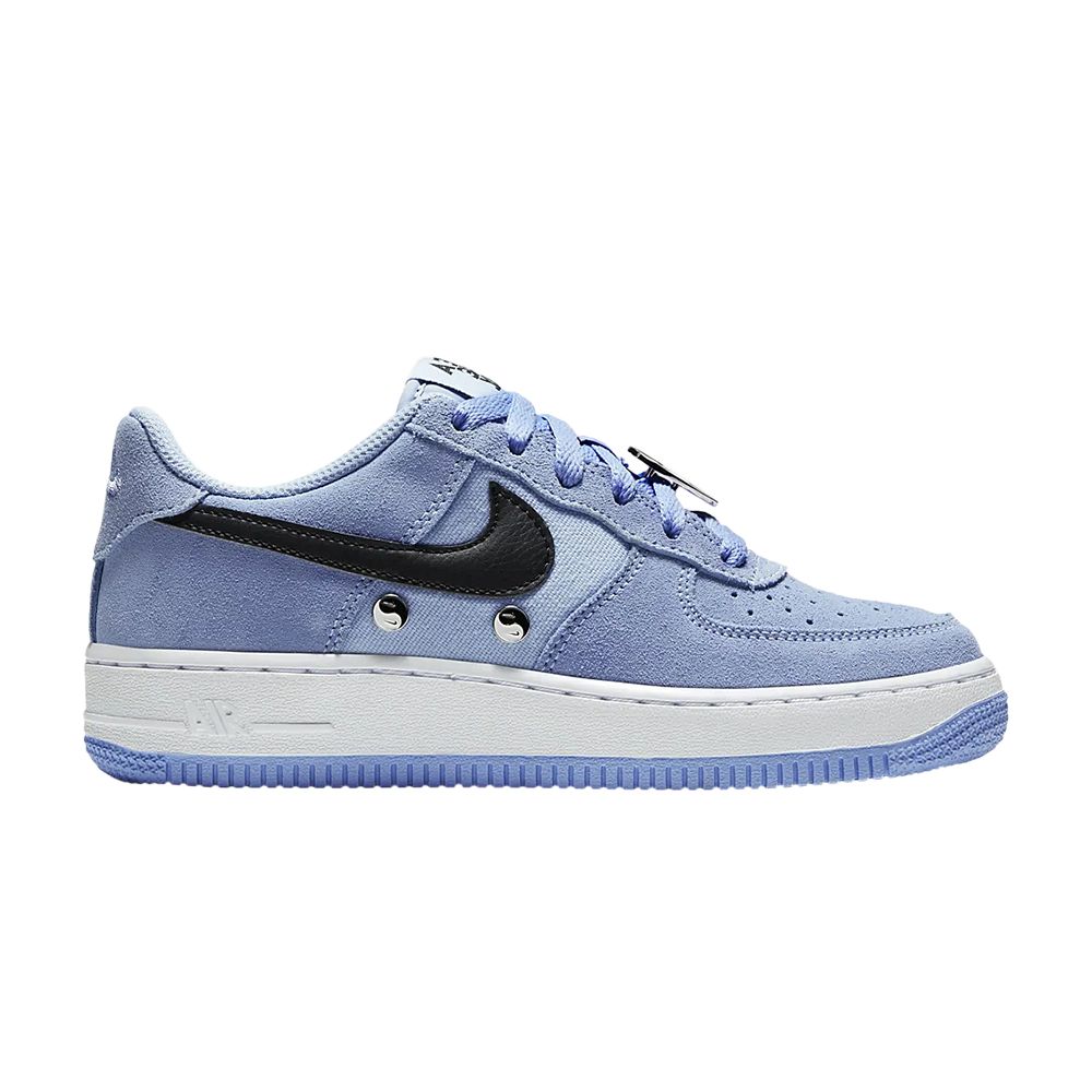 Pre-owned Nike Air Force 1 Low Gs 'have A Day - Aluminum' | Blue | Kid's Size 6.5