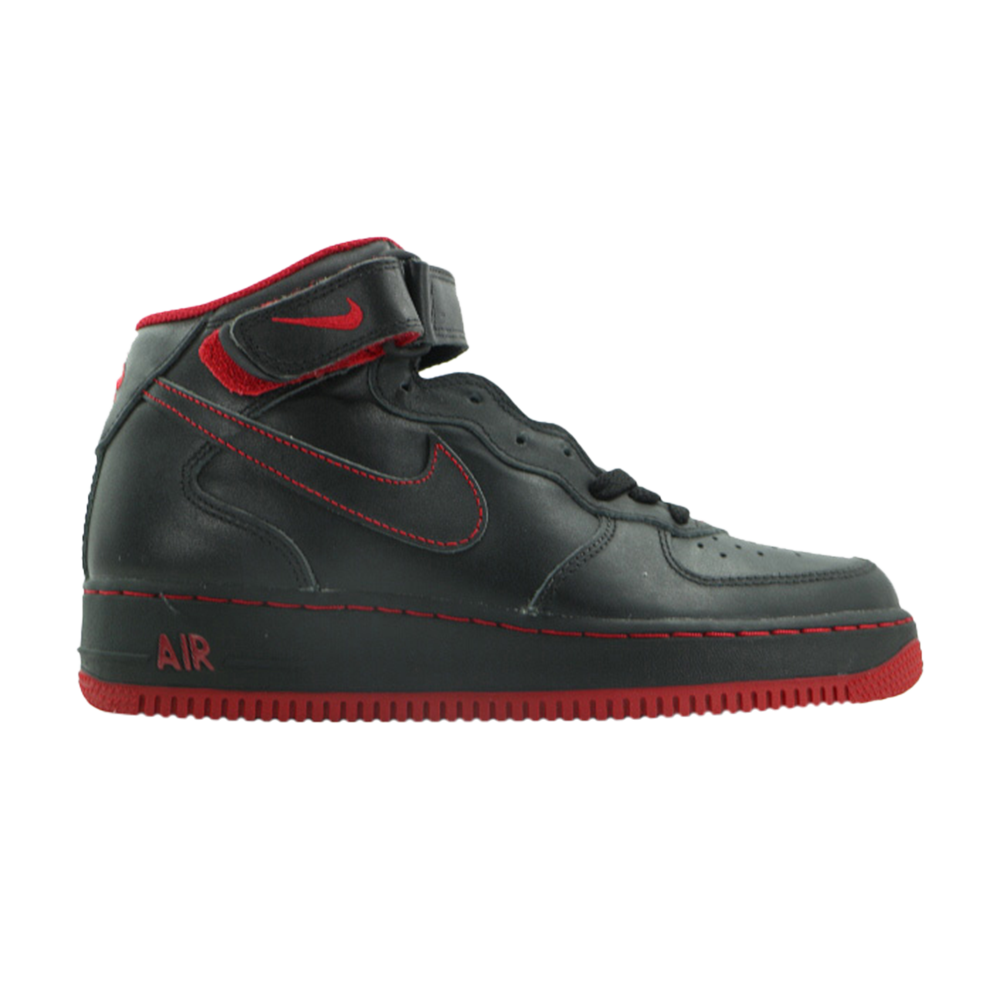 Buy Air Force 1 Mid 'Black Red'' - 304096 005 | GOAT