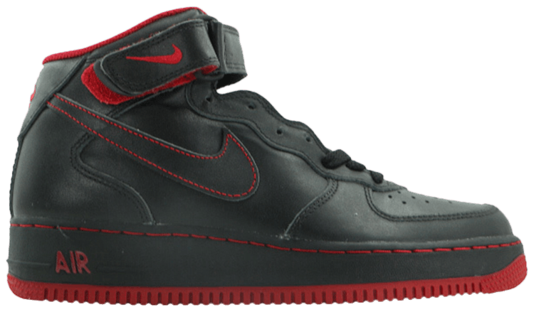 Black and red air force 1 mid new arrivals