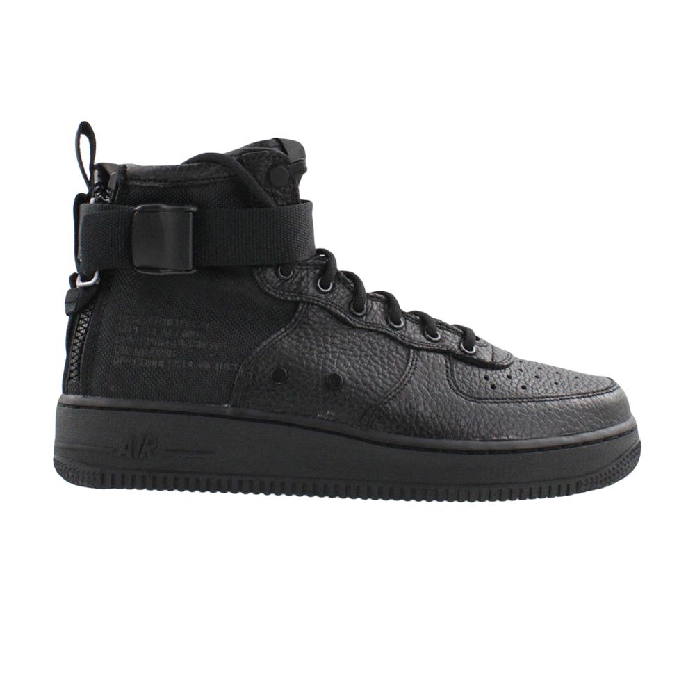 Pre-owned Nike Sf Air Force 1 Mid Gs 'triple Black' | Kid's Size 4.5
