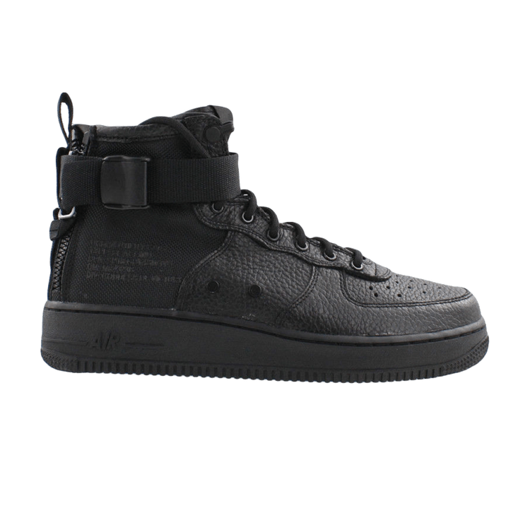 Buy SF Air Force 1 Mid GS Triple Black AJ0424 003 GOAT CA