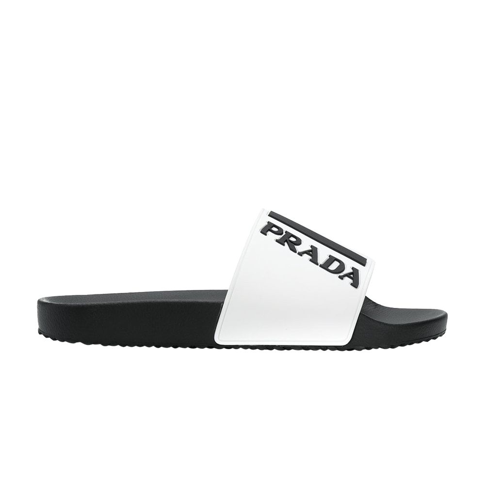 Pre-owned Prada Poolside Slide 'white'