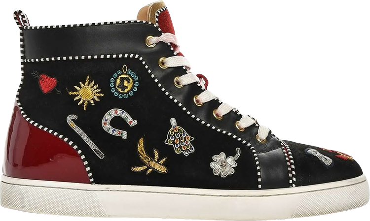 Christian Louboutin Louis Flat Embroidered High