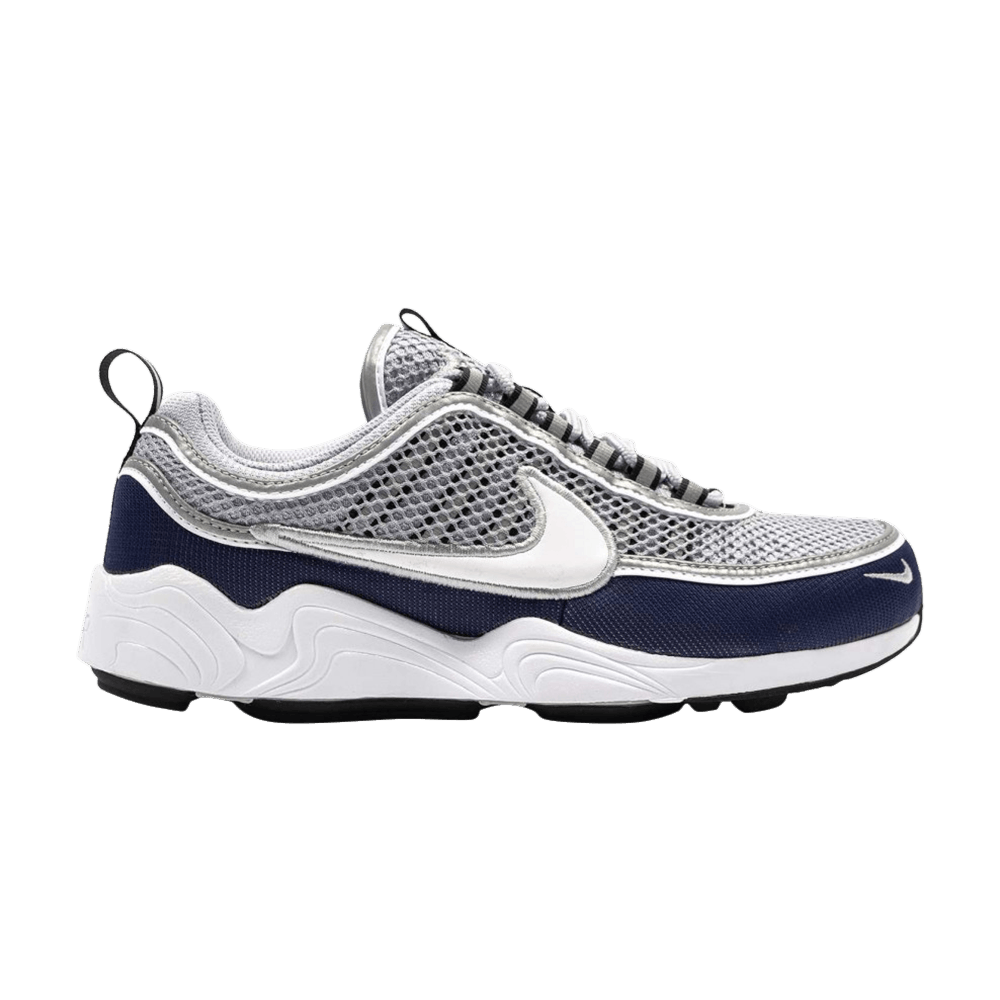 nike spiridon blue white