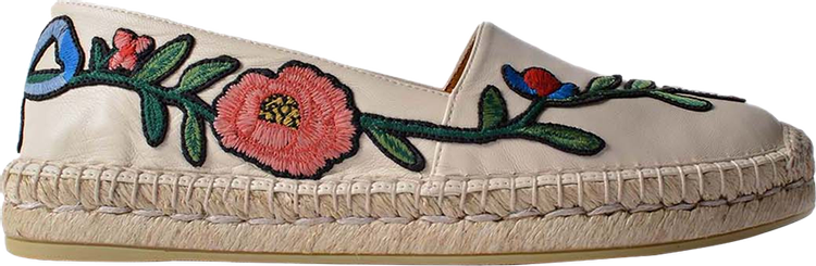 Gucci Wmns Embroidered Espadrille 'White Floral'