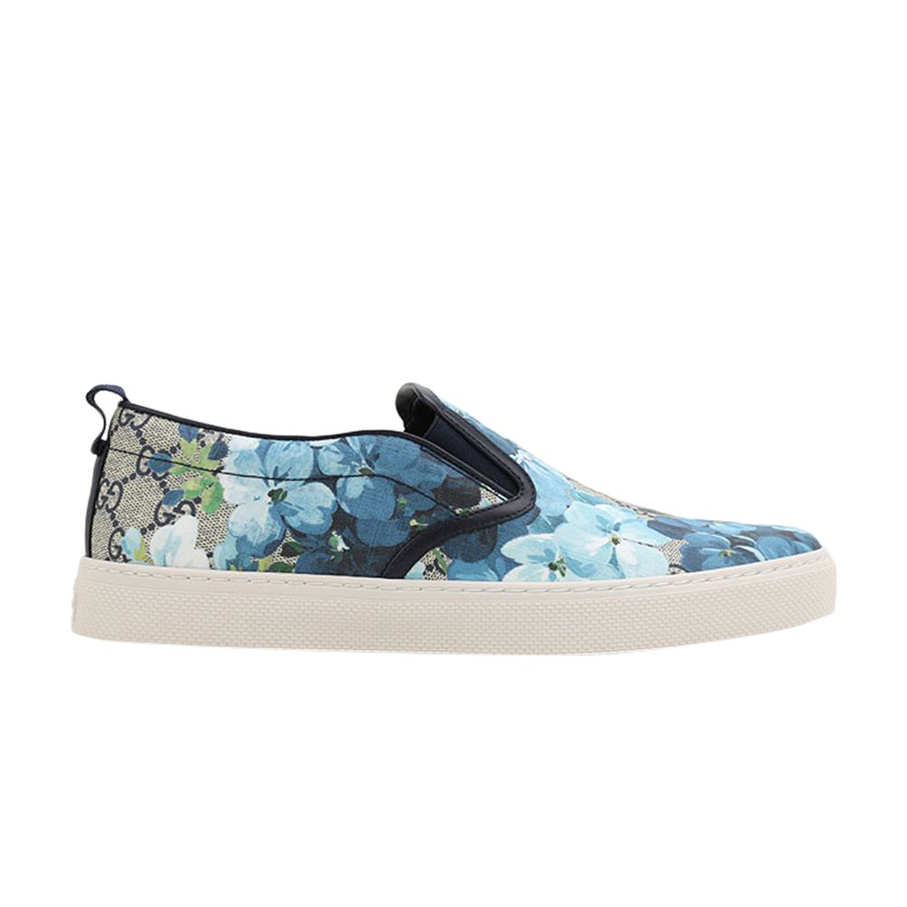 Gucci GG Supreme Canvas Slip-On 'Blue Floral' | Men's Size 13
