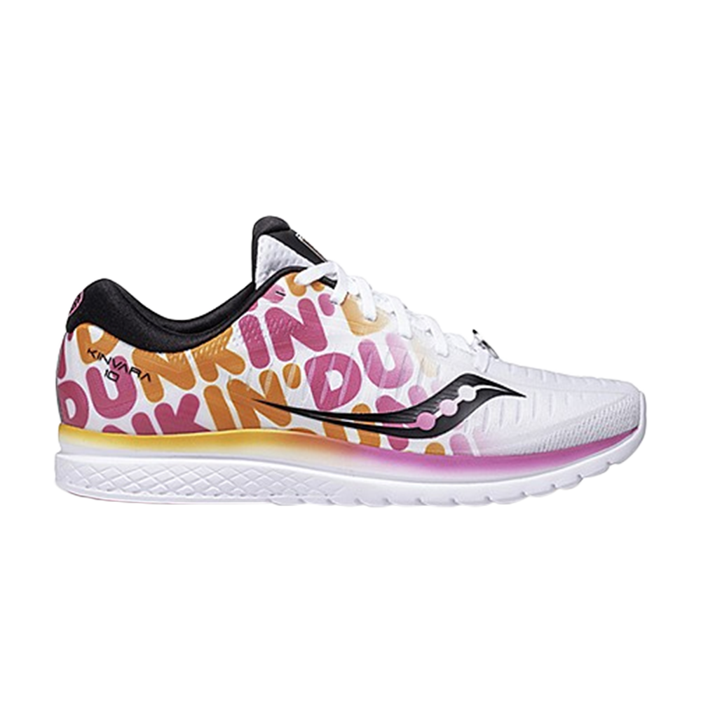 Pre-owned Saucony Dunkin' X Wmns Kinvara 10 'classic Dunkin' Print' In White