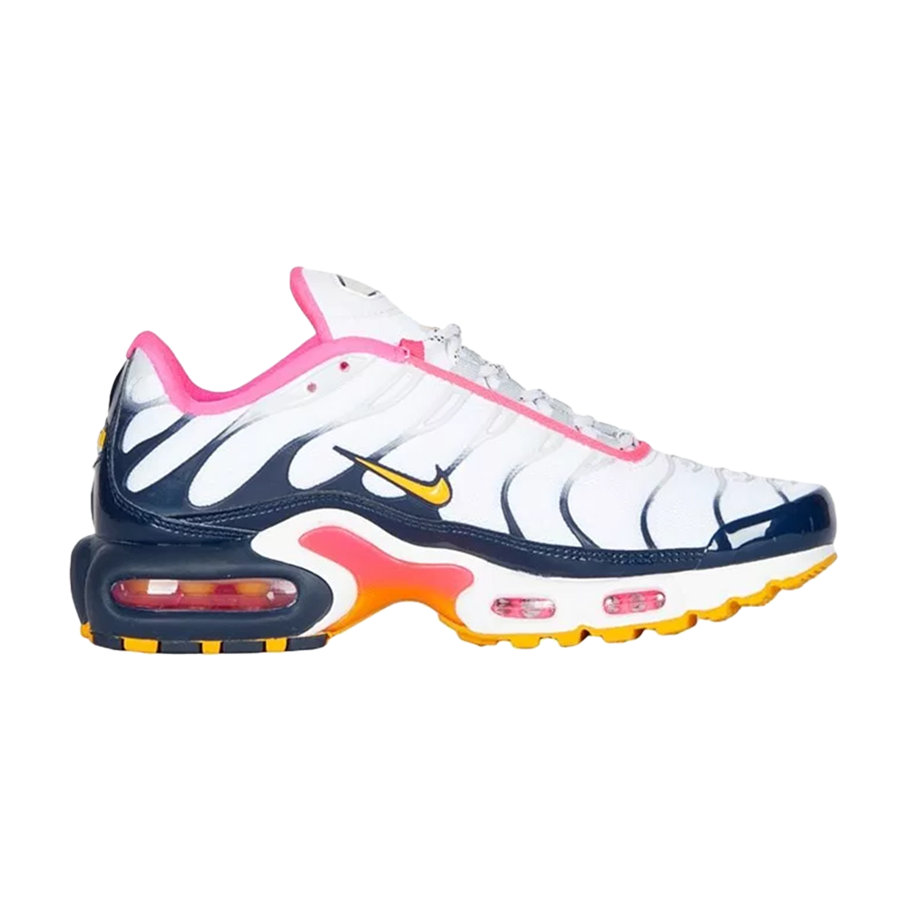 Pre-owned Nike Wmns Air Max Plus Premium 'pink Navy' In White