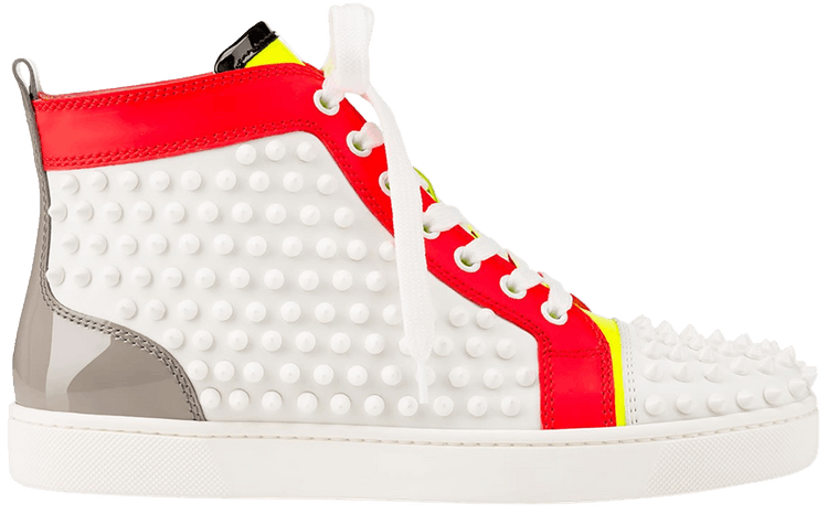 Christian Louboutin Louis Flat Calf Spikes Studded Colorblock