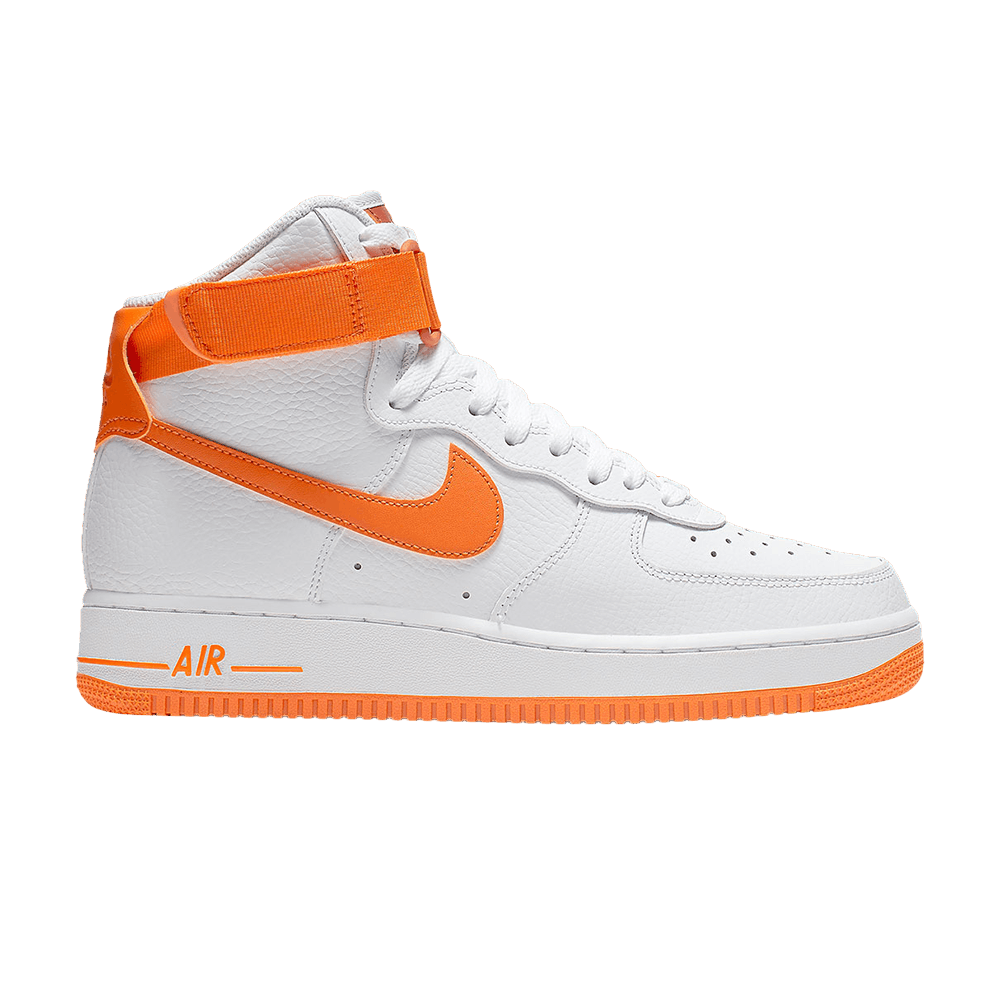 orange and white air force 1 high